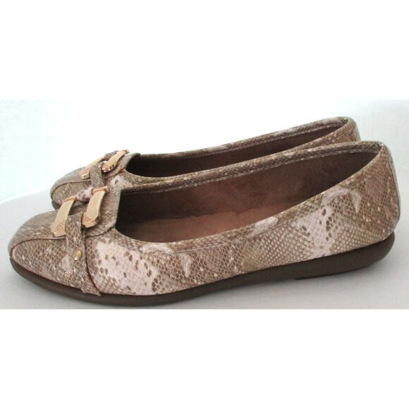 Aerosoles Women's Gold & Cream Flat Loafer Shoes Size 6.5M - Picture 4 of 10